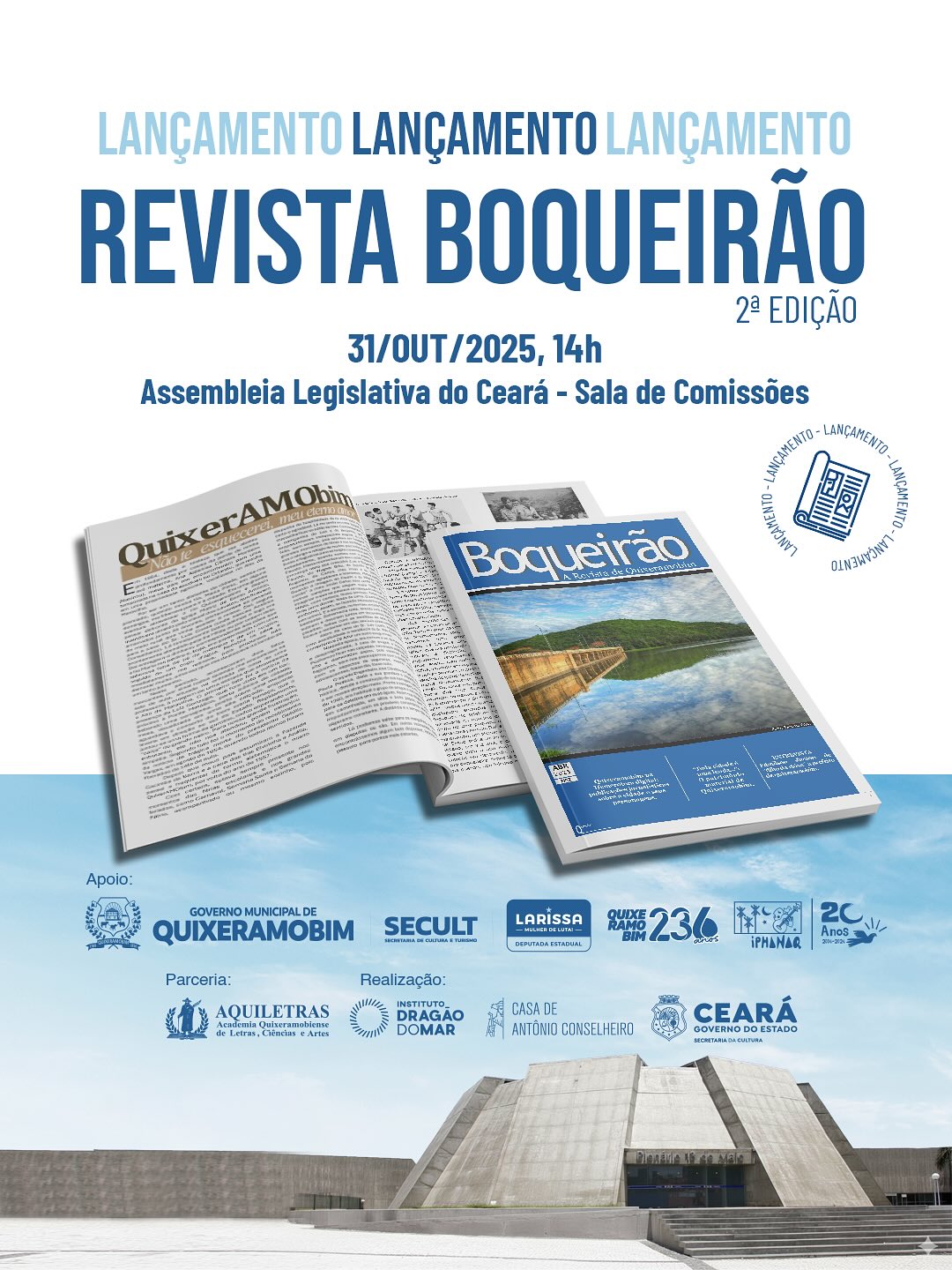 Seminário “Quixeramobim: Palavra, História e Futuro” e lançamento da Revista Boqueirão 2. 1 📖 Seminario Quixeramobim Palavra Historia e Futuro e lancamento da Revista Boqueirao 2.Um e